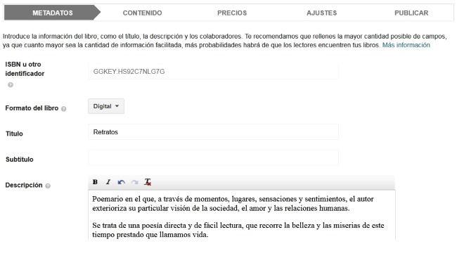 Metadatos: título y descripción